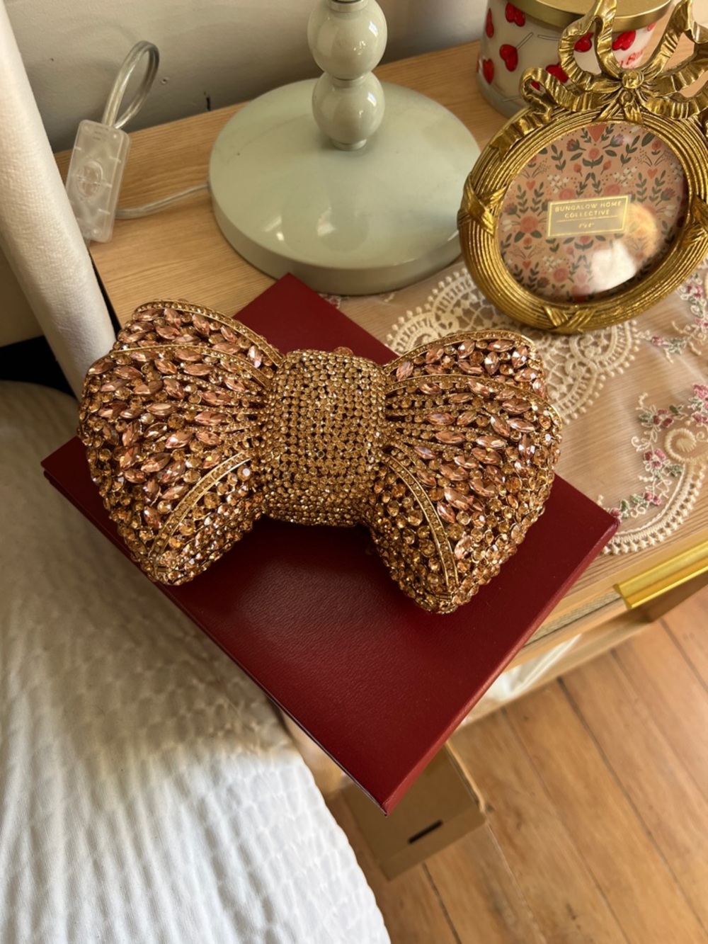 Crystal Bow Clutch ✨ Rose Gold